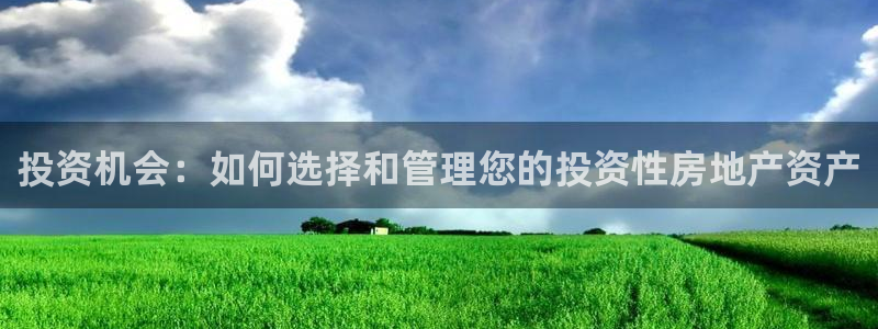 天狮娱乐950594：投资机会：如何选择和管理您的投资性房地