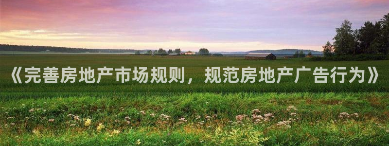 天狮娱乐 b招商67646：《完善房地产市场规则，规范房地产