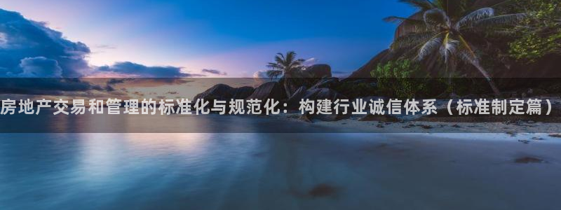 天狮娱乐是黑台子吗：房地产交易和管理的标准化与规范化：构建行