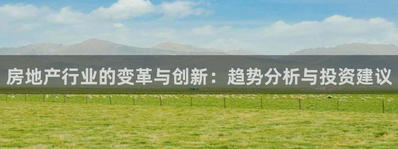 天狮娱乐 招商：房地产行业的变革与创新：趋势分析与投资建议