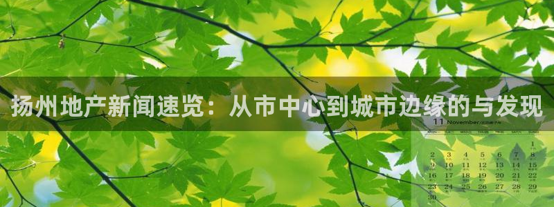 天狮娱乐 卧j主管60447：扬州地产新闻速览：从市中心到城